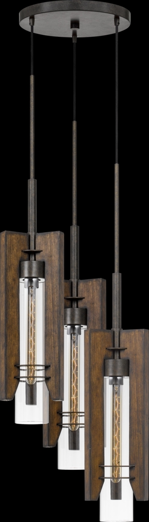 Ashlar Brown 3 Light Chandelier - Thumbnail - Image 1