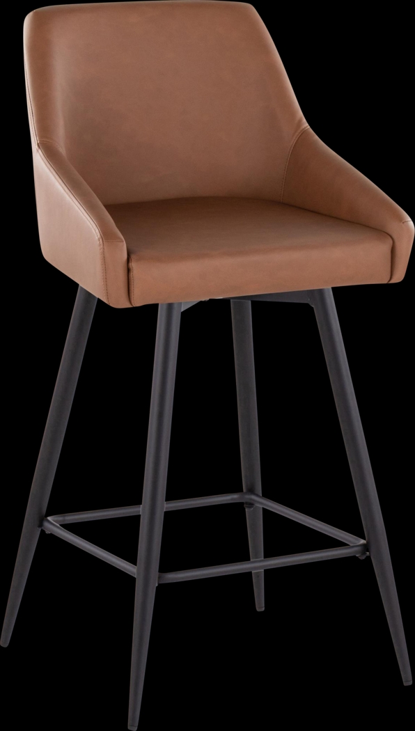 Ashlynd I Camel Swivel Counter Height Stool, Set of 2 - Thumbnail - Image 4