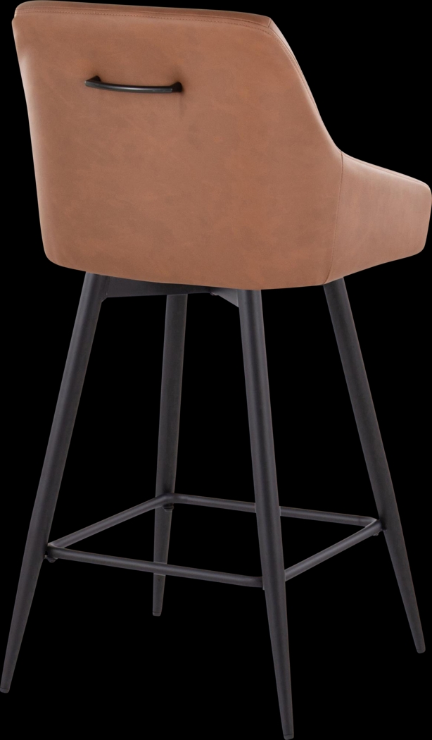 Ashlynd I Camel Swivel Counter Height Stool, Set of 2 - Thumbnail - Image 6