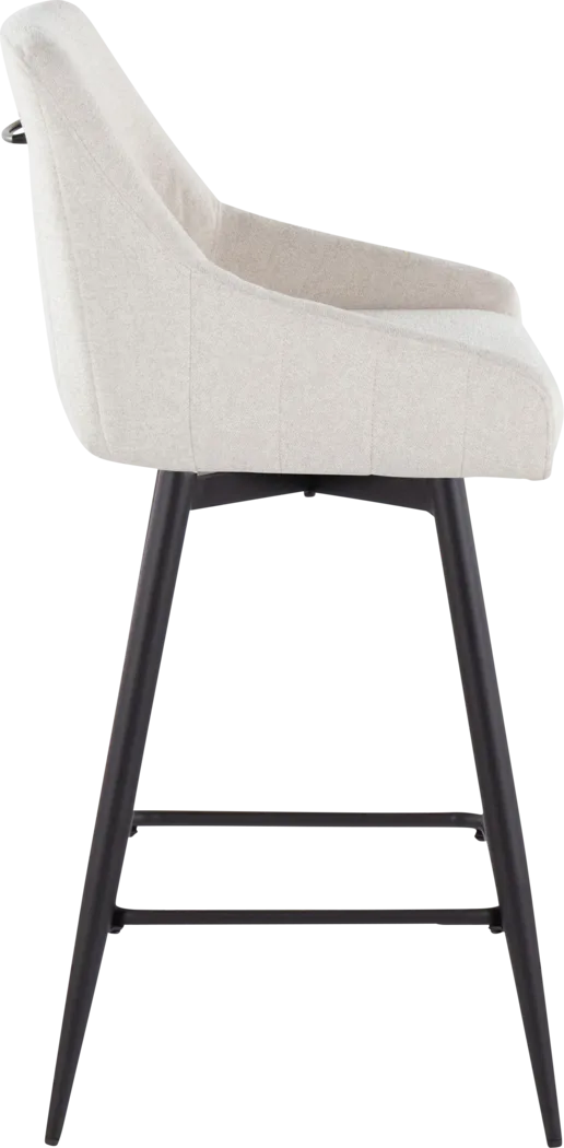 Ashlynd I Cream Swivel Counter Height Stool, Set of 2 - Thumbnail - Image 5