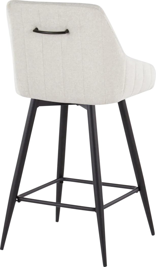 Ashlynd I Cream Swivel Counter Height Stool, Set of 2 - Thumbnail - Image 6