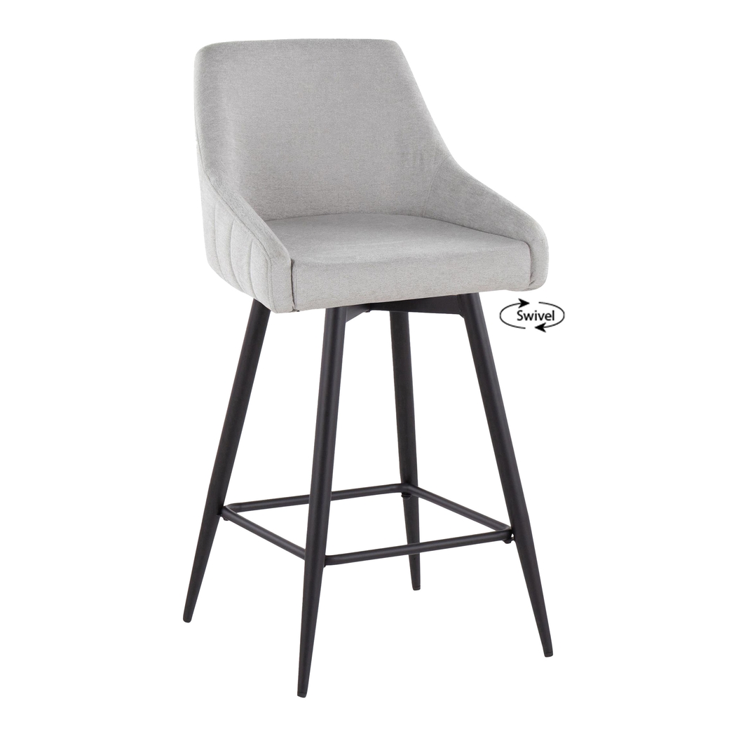Ashlynd I Gray Swivel Counter Height Stool, Set of 2 - Thumbnail - Image 4