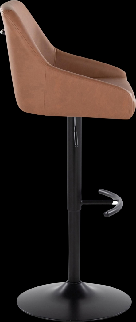 Ashlynd II Camel Adjustable Swivel Barstool, Set of 2 - Thumbnail - Image 5