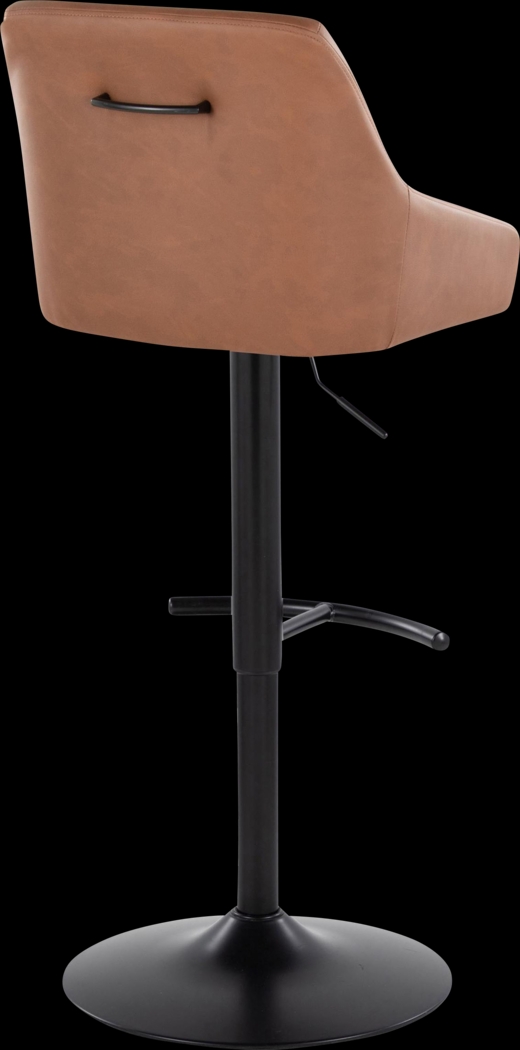 Ashlynd II Camel Adjustable Swivel Barstool, Set of 2 - Thumbnail - Image 6