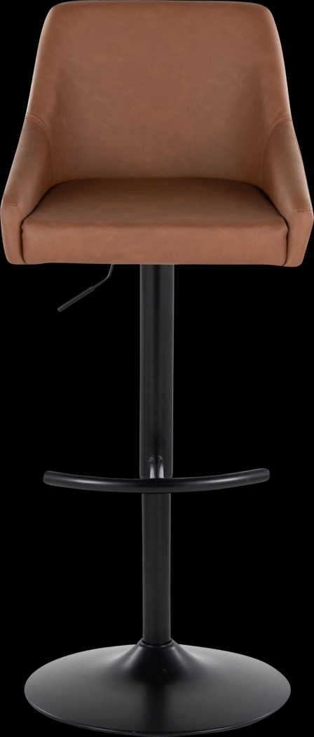 Ashlynd II Camel Adjustable Swivel Barstool, Set of 2 - Thumbnail - Image 8