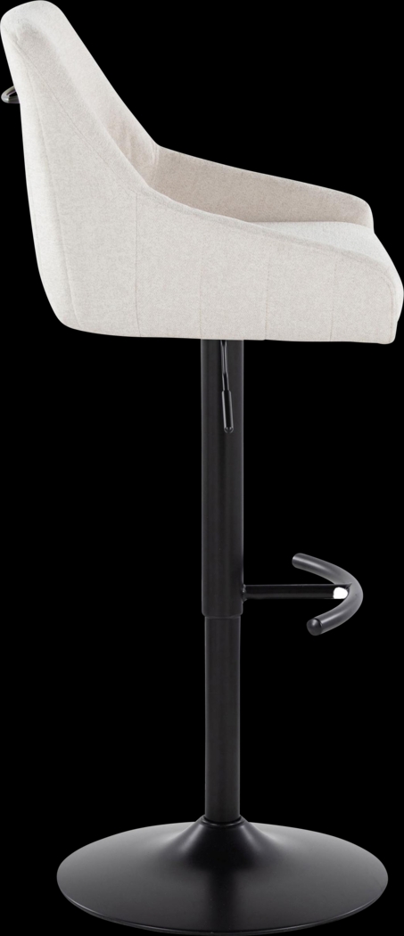 Ashlynd II Cream Adjustable Swivel Barstool, Set of 2 - Thumbnail - Image 5