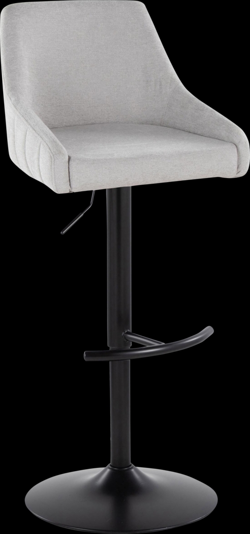 Ashlynd II Gray Adjustable Swivel Barstool, Set of 2 - Thumbnail - Image 4