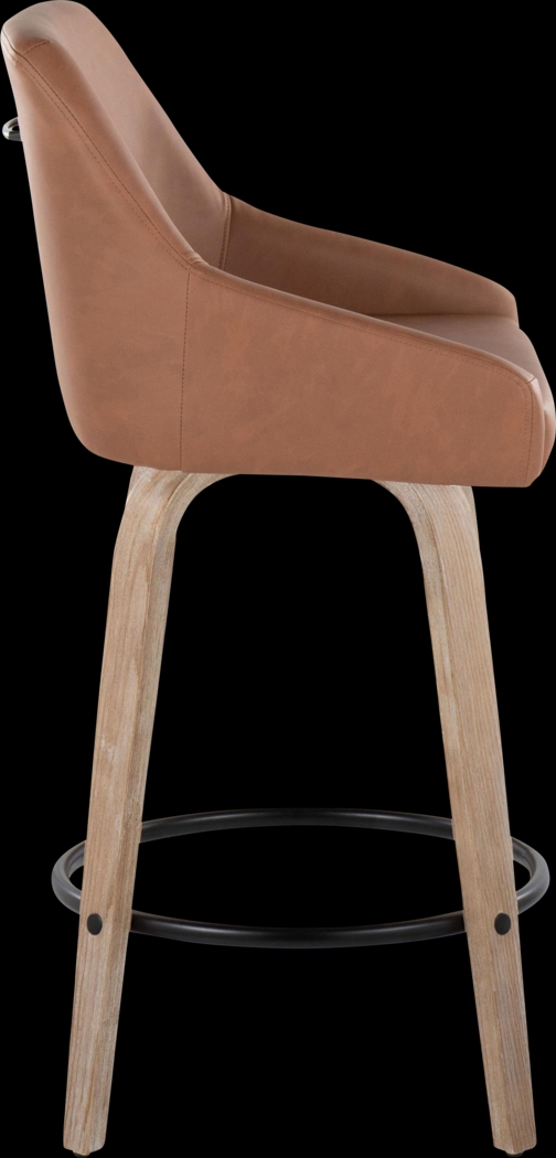 Ashlynd III Camel Swivel Counter Height Stool, Set of 2 - Thumbnail - Image 5
