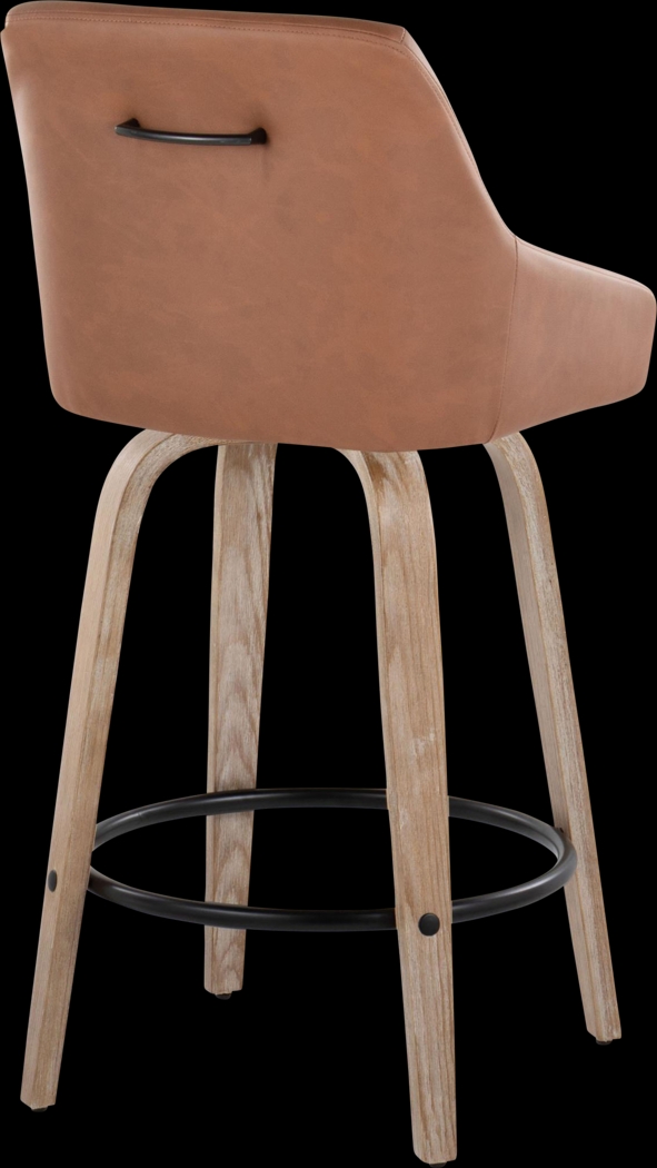 Ashlynd III Camel Swivel Counter Height Stool, Set of 2 - Thumbnail - Image 6