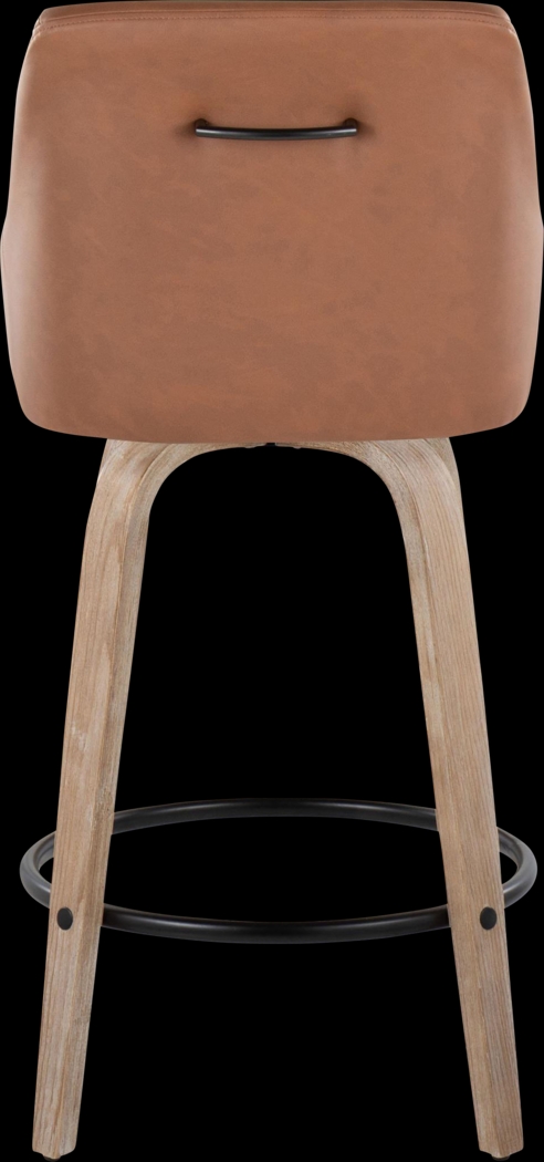 Ashlynd III Camel Swivel Counter Height Stool, Set of 2 - Thumbnail - Image 7