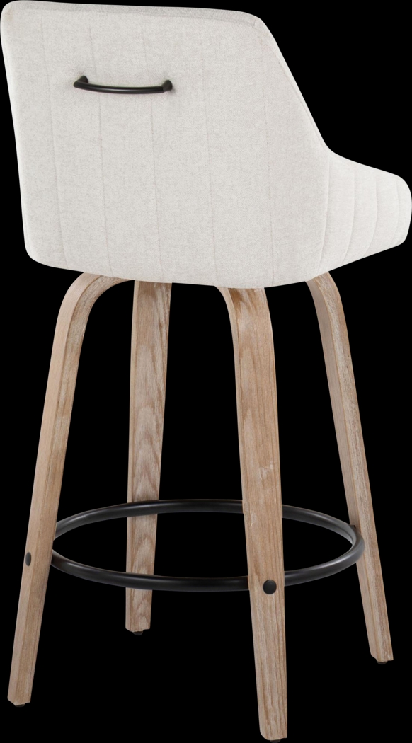 Ashlynd III Cream Swivel Counter Height Stool, Set of 2 - Thumbnail - Image 6