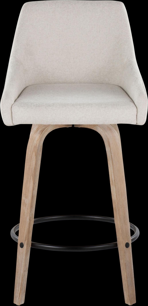 Ashlynd III Cream Swivel Counter Height Stool, Set of 2 - Thumbnail - Image 8