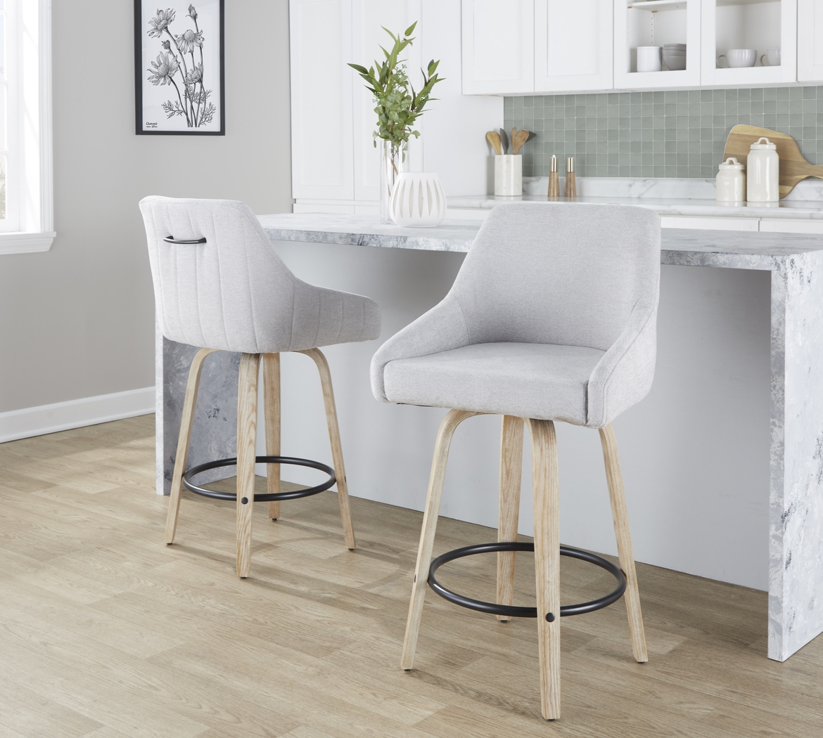 Ashlynd III Gray Swivel Counter Height Stool, Set of 2 - Thumbnail - Image 3