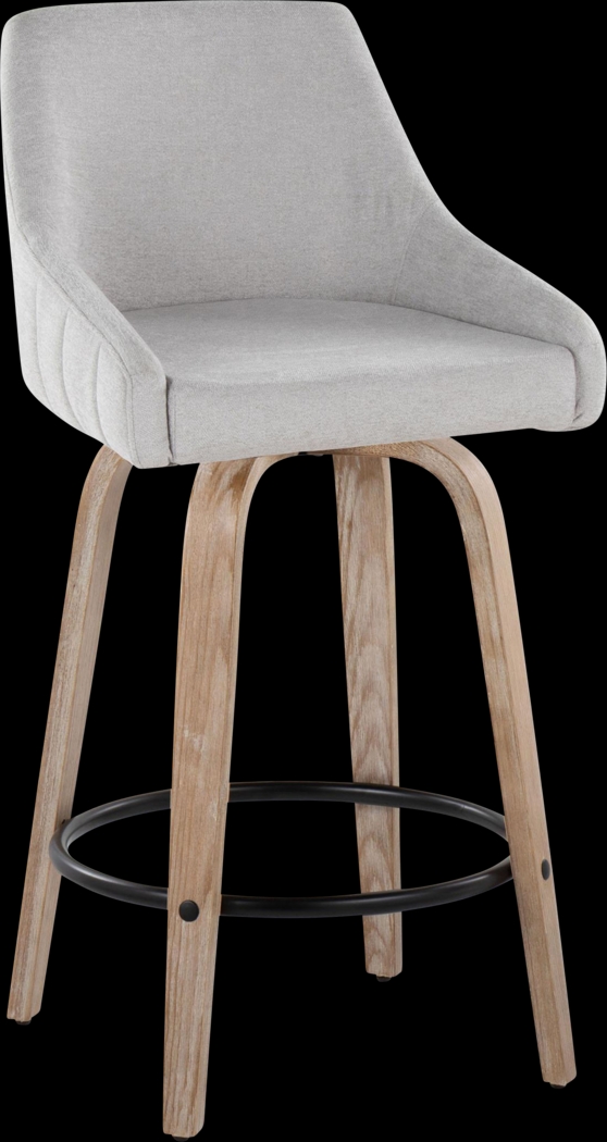 Ashlynd III Gray Swivel Counter Height Stool, Set of 2 - Thumbnail - Image 4