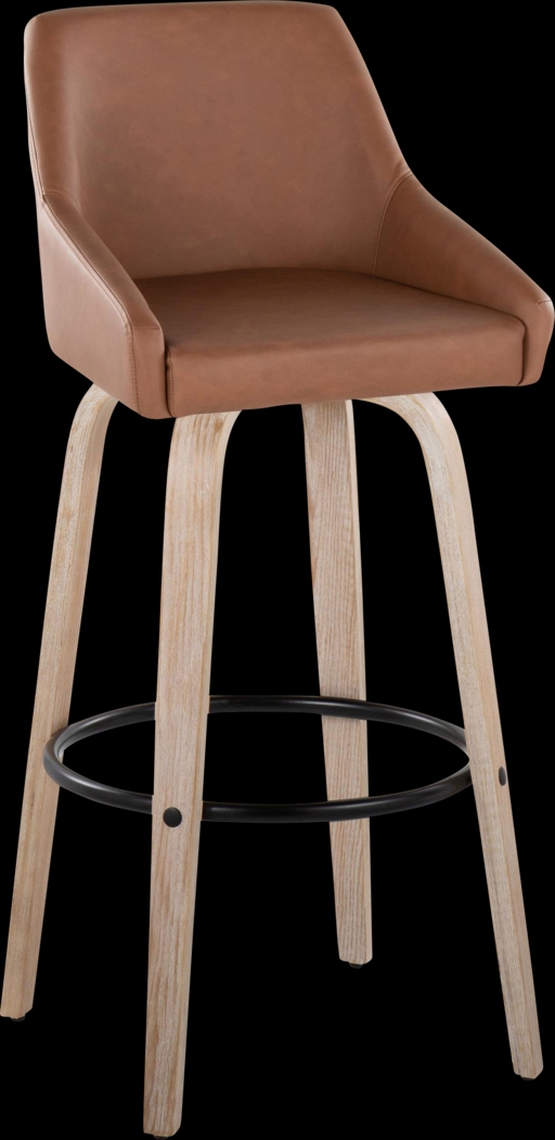 Ashlynd IV Camel Swivel Barstool, Set of 2 - Thumbnail - Image 6