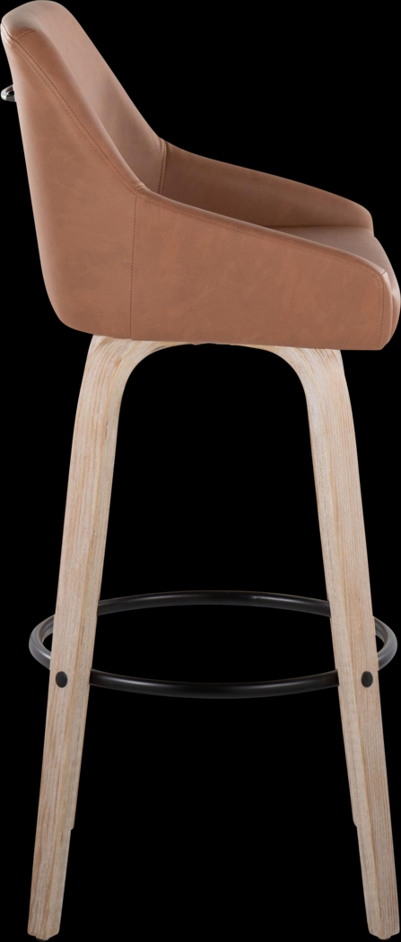 Ashlynd IV Camel Swivel Barstool, Set of 2 - Thumbnail - Image 7