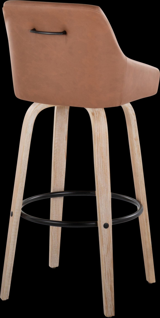 Ashlynd IV Camel Swivel Barstool, Set of 2 - Thumbnail - Image 8