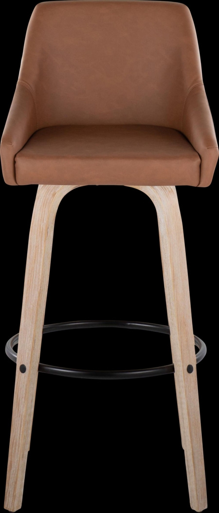 Ashlynd IV Camel Swivel Barstool, Set of 2 - Thumbnail - Image 10