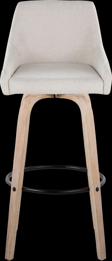 Ashlynd IV Cream Swivel Barstool, Set of 2 - Thumbnail - Image 10