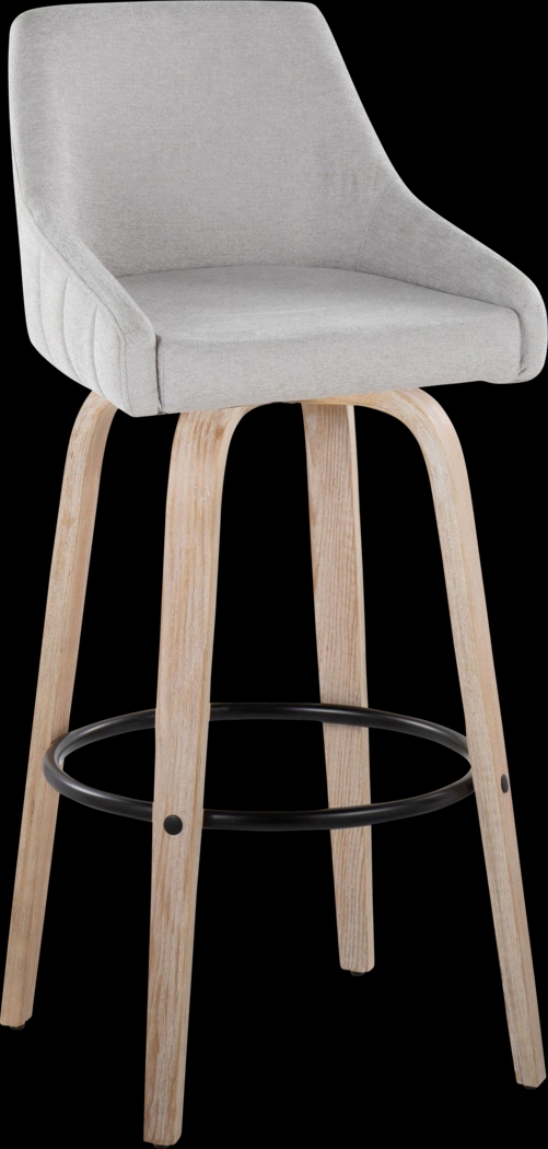 Ashlynd IV Gray Swivel Barstool, Set of 2 - Thumbnail - Image 6