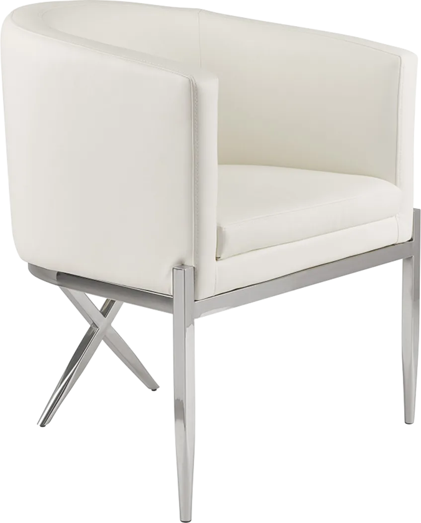 Ashmead White Accent Chair - Thumbnail - Image 1