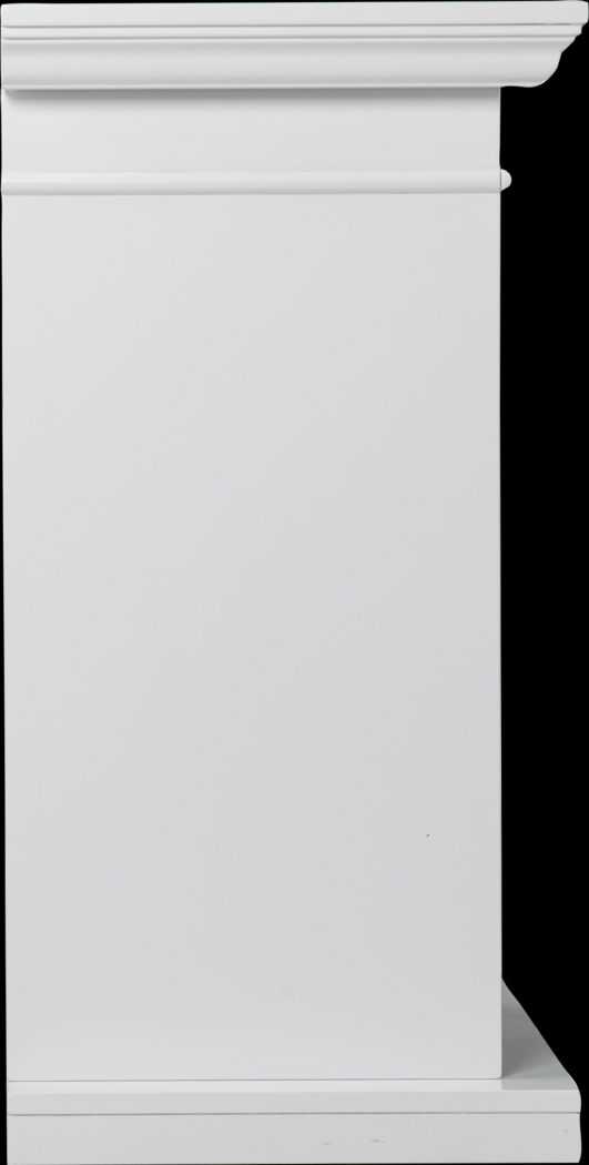 Ashprington II White 55 in. Console With Electric Log Fireplace - Thumbnail - Image 2