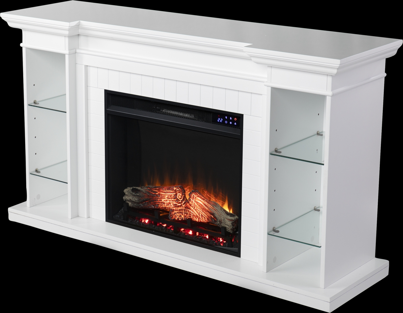 Ashprington IV White 55 in. Console, With Touch Screen Electric Fireplace - Thumbnail - Image 1