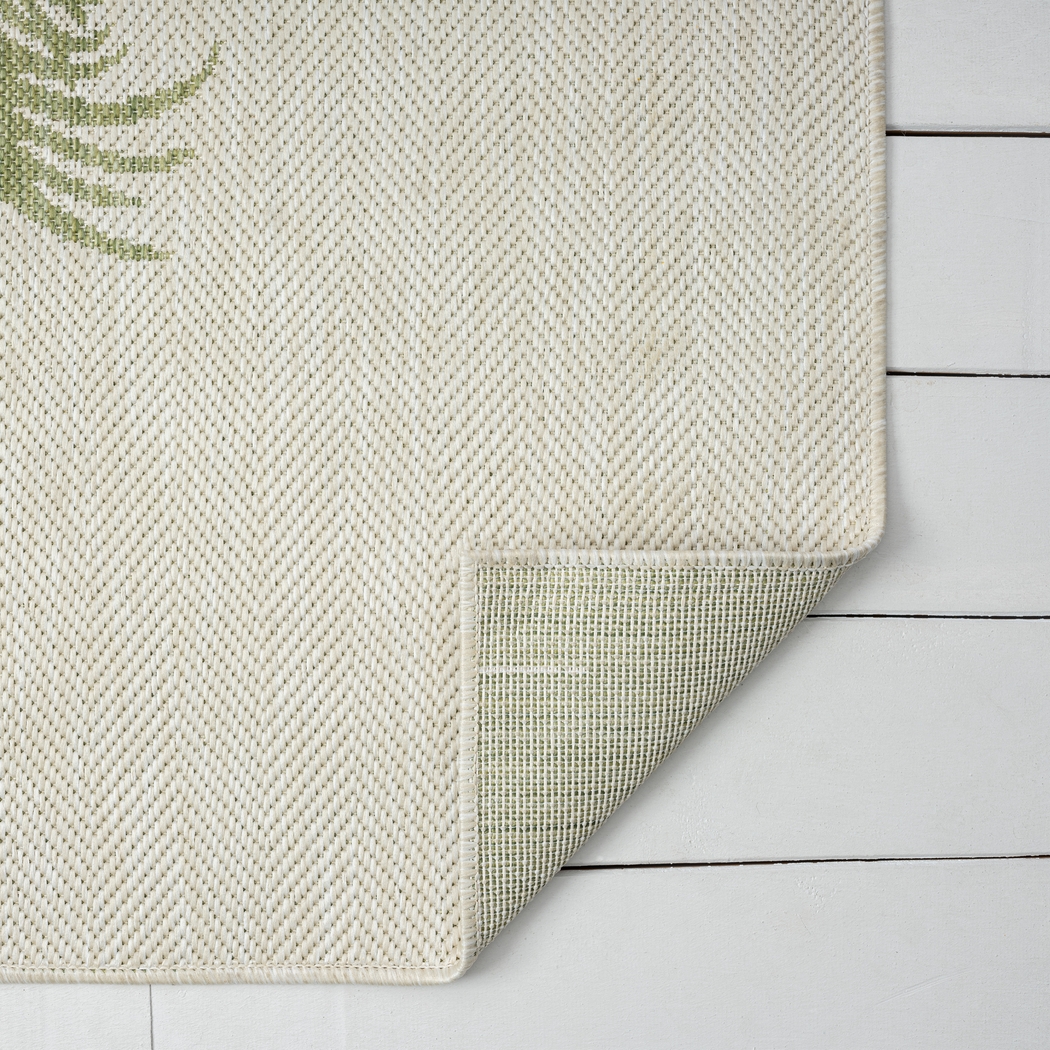 Ashsano Beige/Green 7'9 x 9'9 Indoor/Outdoor Rug - Thumbnail - Image 4