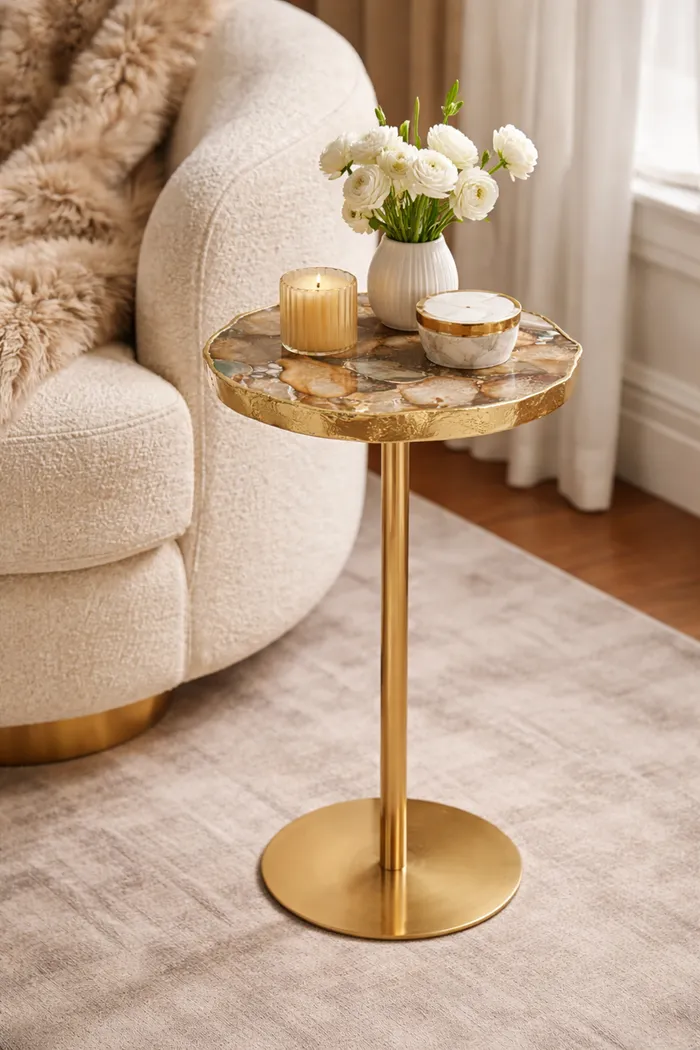 Asilbe Gold Accent Table - Thumbnail - Image 2