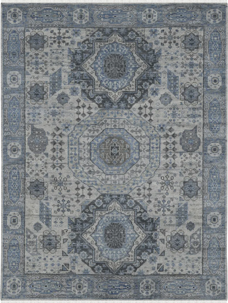 Askien Gray/Blue 10' x 14' Rug - Thumbnail - Image 1