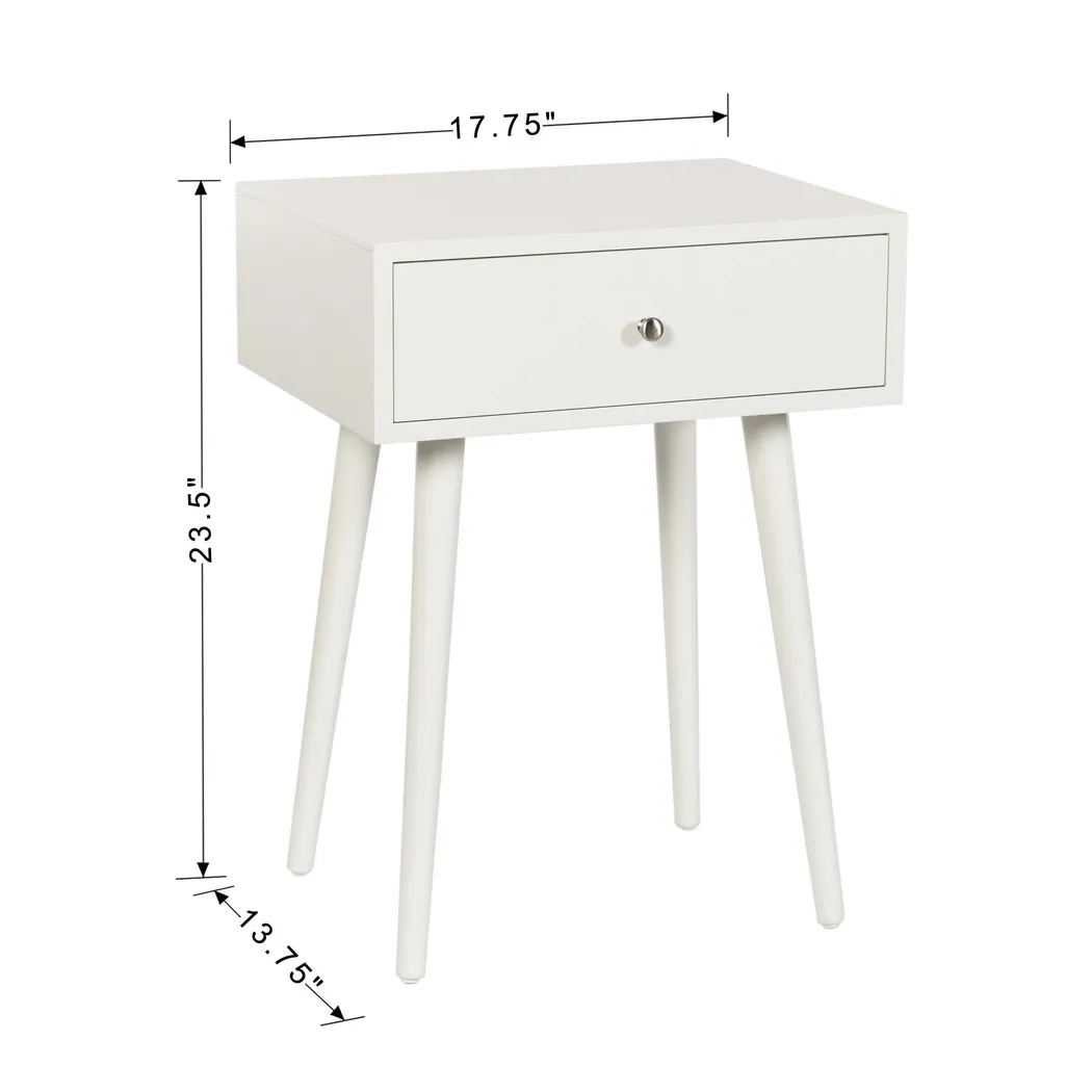 Aslam White End Table - Thumbnail - Image 2