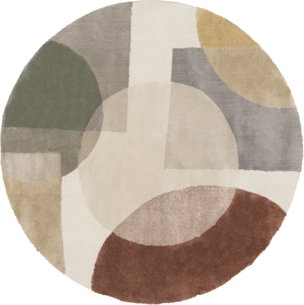 Aslan Ivory 7'10 Round Rug - Thumbnail - Image 1
