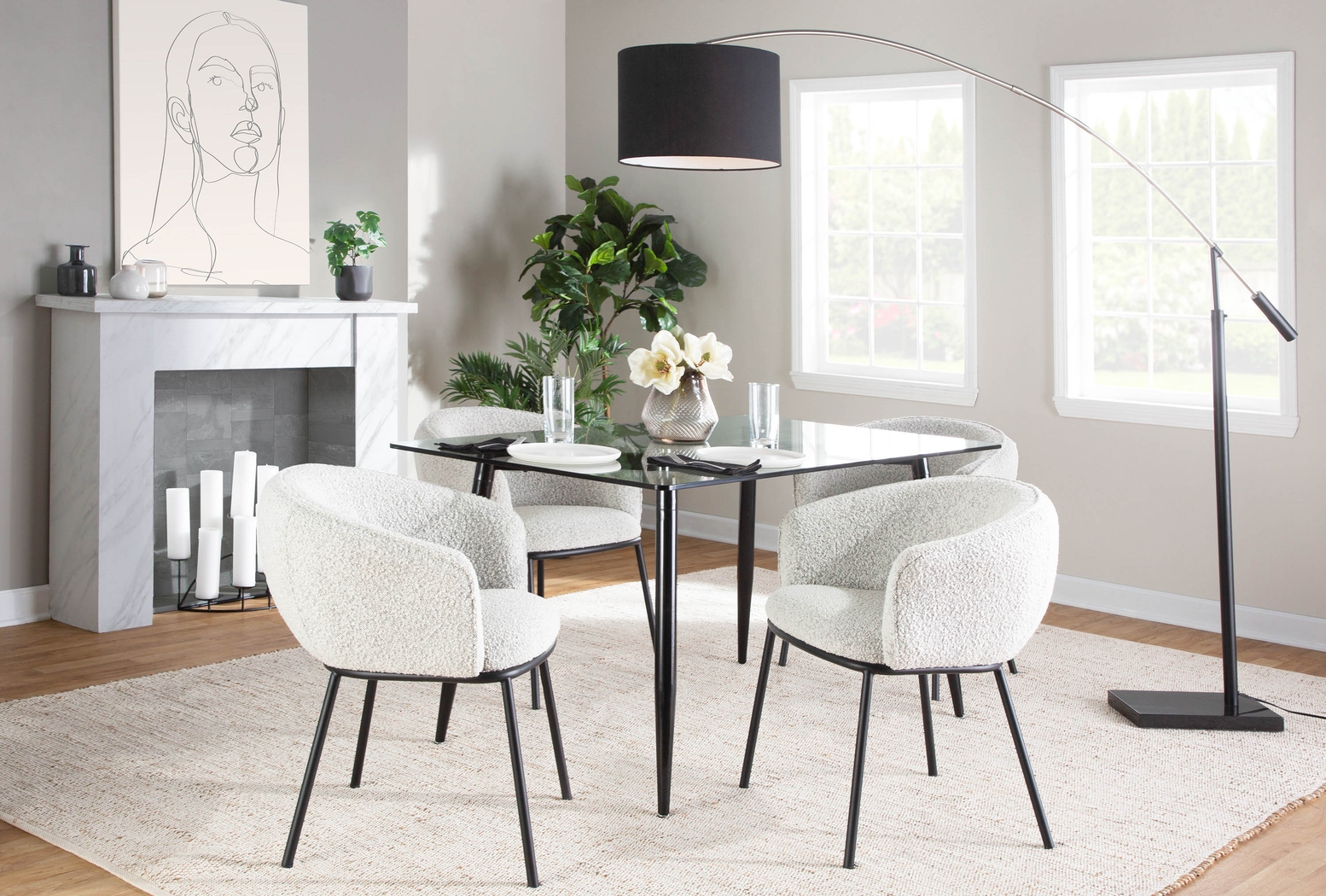 Aslande Gray Accent Chair - Thumbnail - Image 7