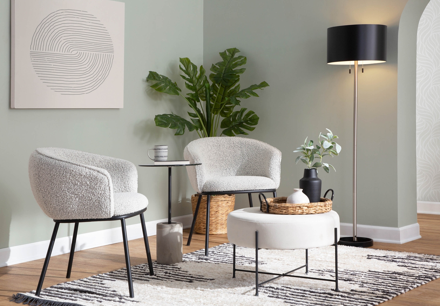 Aslande Gray Accent Chair - Thumbnail - Image 9