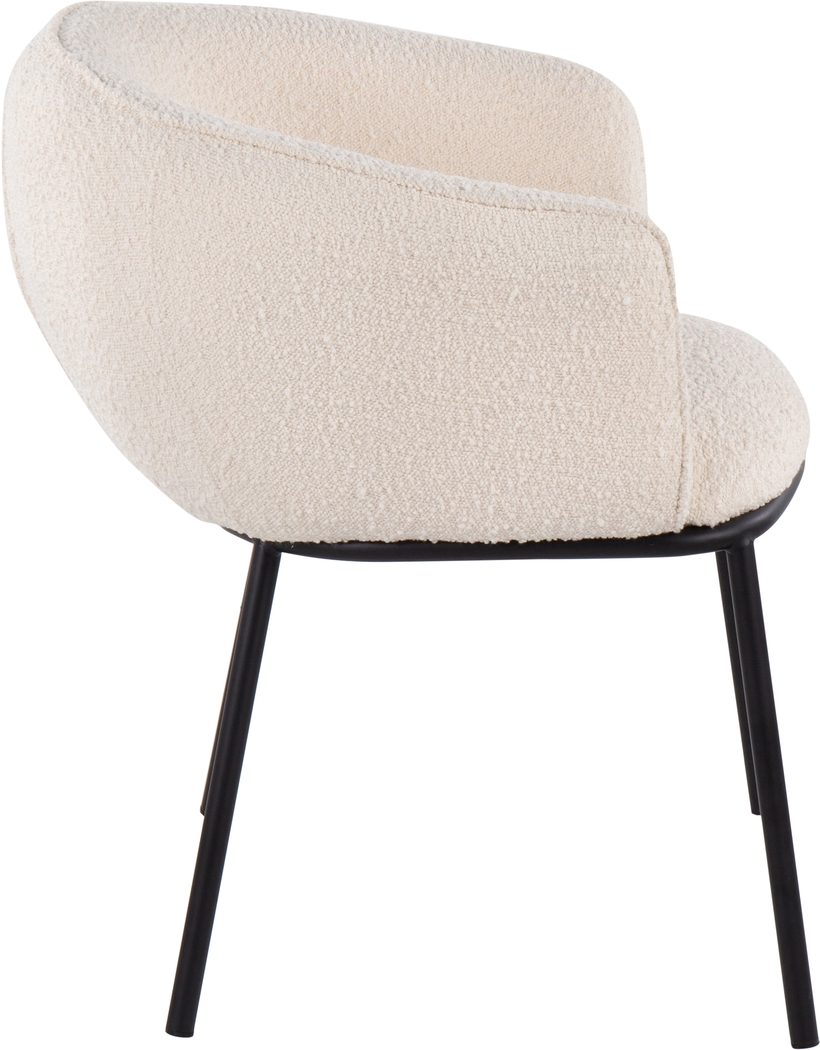 Aslande White Accent Chair - Thumbnail - Image 2