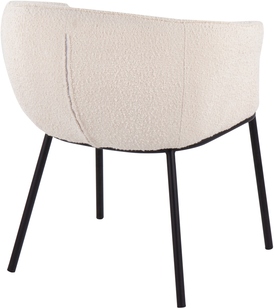 Aslande White Accent Chair - Thumbnail - Image 3