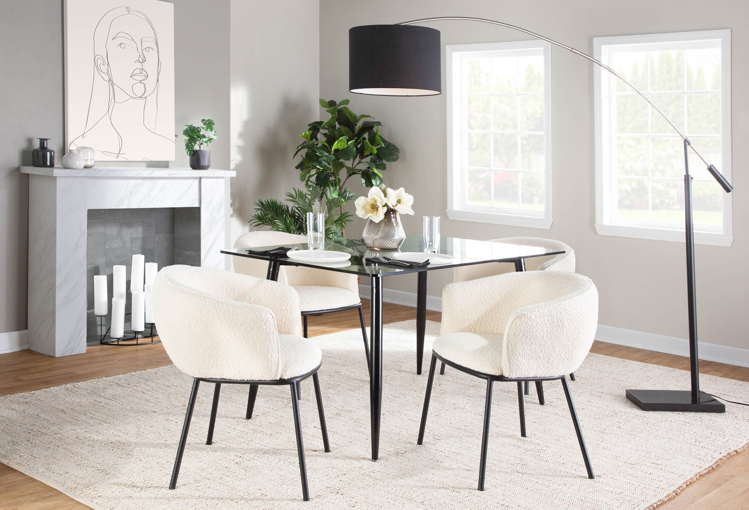 Aslande White Accent Chair - Thumbnail - Image 7