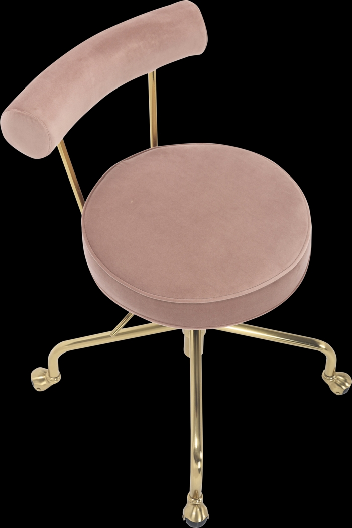 Asled Pink Office Chair - Thumbnail - Image 4