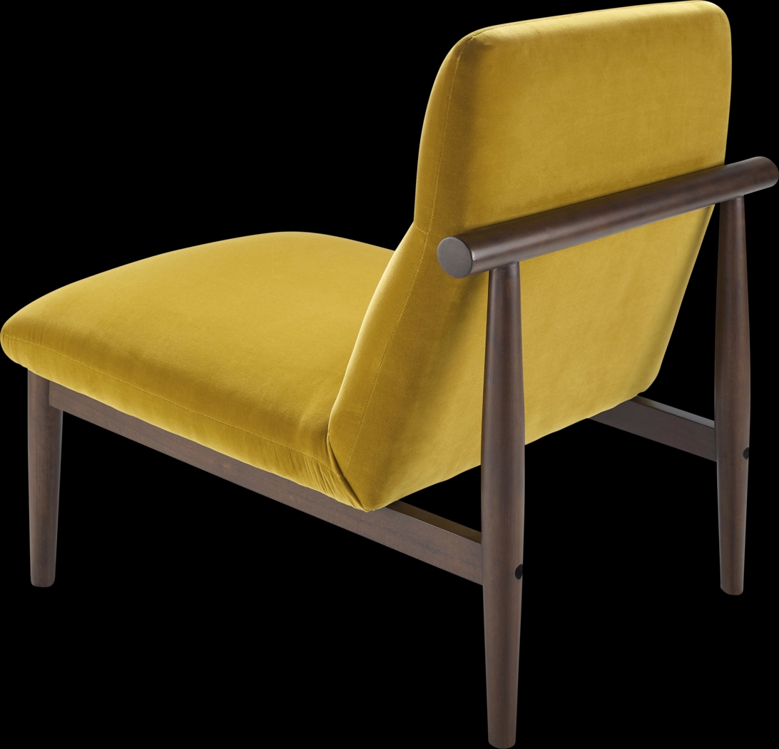 Asma Mustard Accent Chair - Thumbnail - Image 2