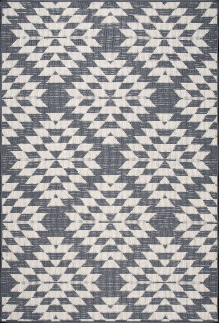 Asopos Gray 6'6 x 9' Indoor/Outdoor Rug - Thumbnail - Image 1