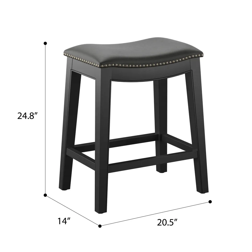 Aspasia Black Counter Height Stool, Set of 2 - Thumbnail - Image 5