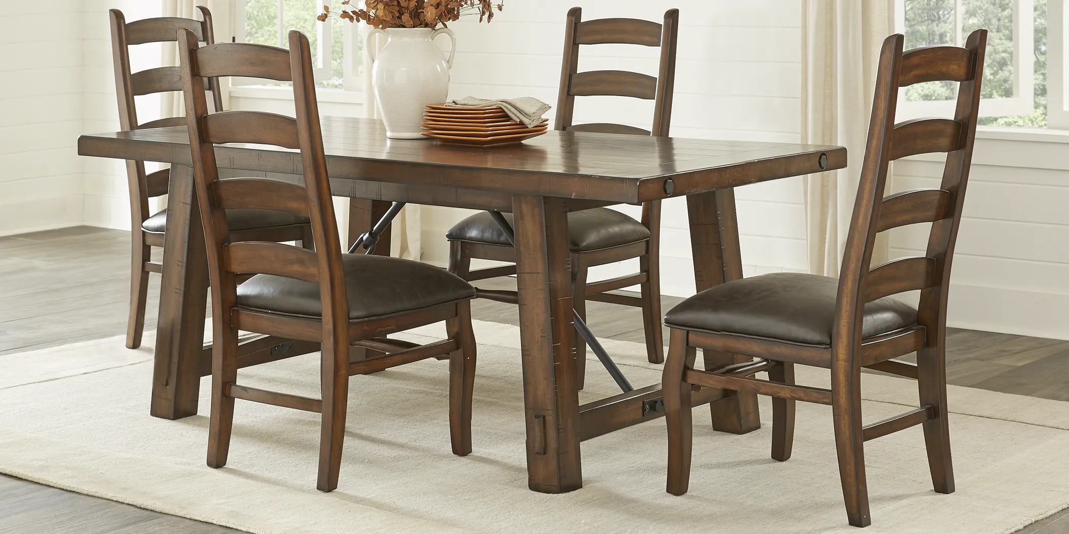 Aspen Grove Cherry 6 Pc Rectangle Dining Set - Thumbnail - Image 1