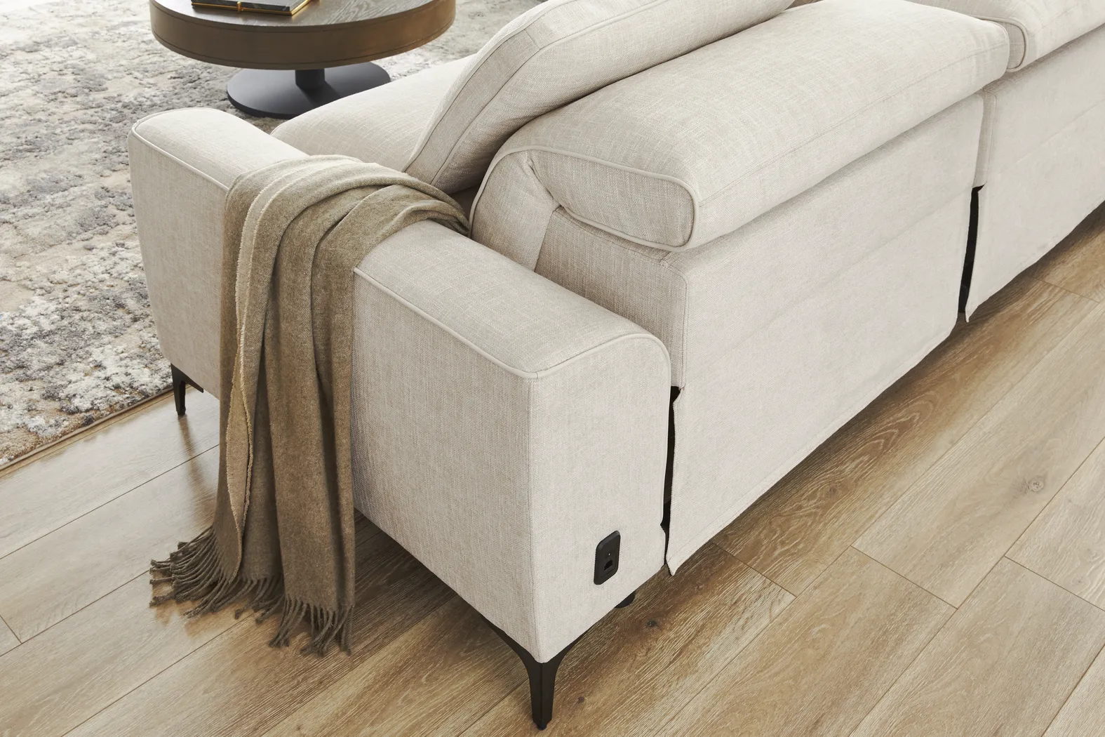 Aspen Sand 3 Pc Dual Power Reclining Sectional - Thumbnail - Image 3