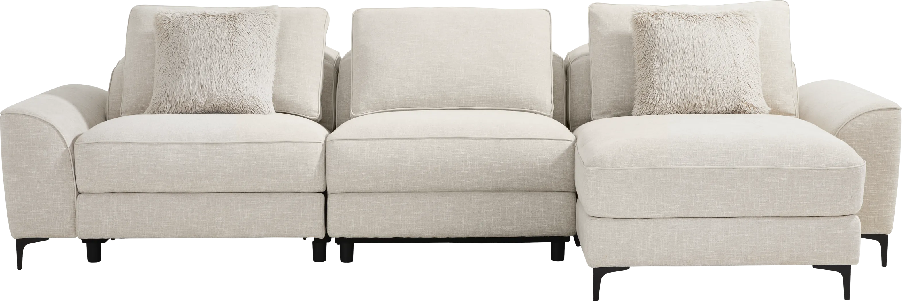 Aspen Sand 3 Pc Dual Power Reclining Sectional - Thumbnail - Image 3