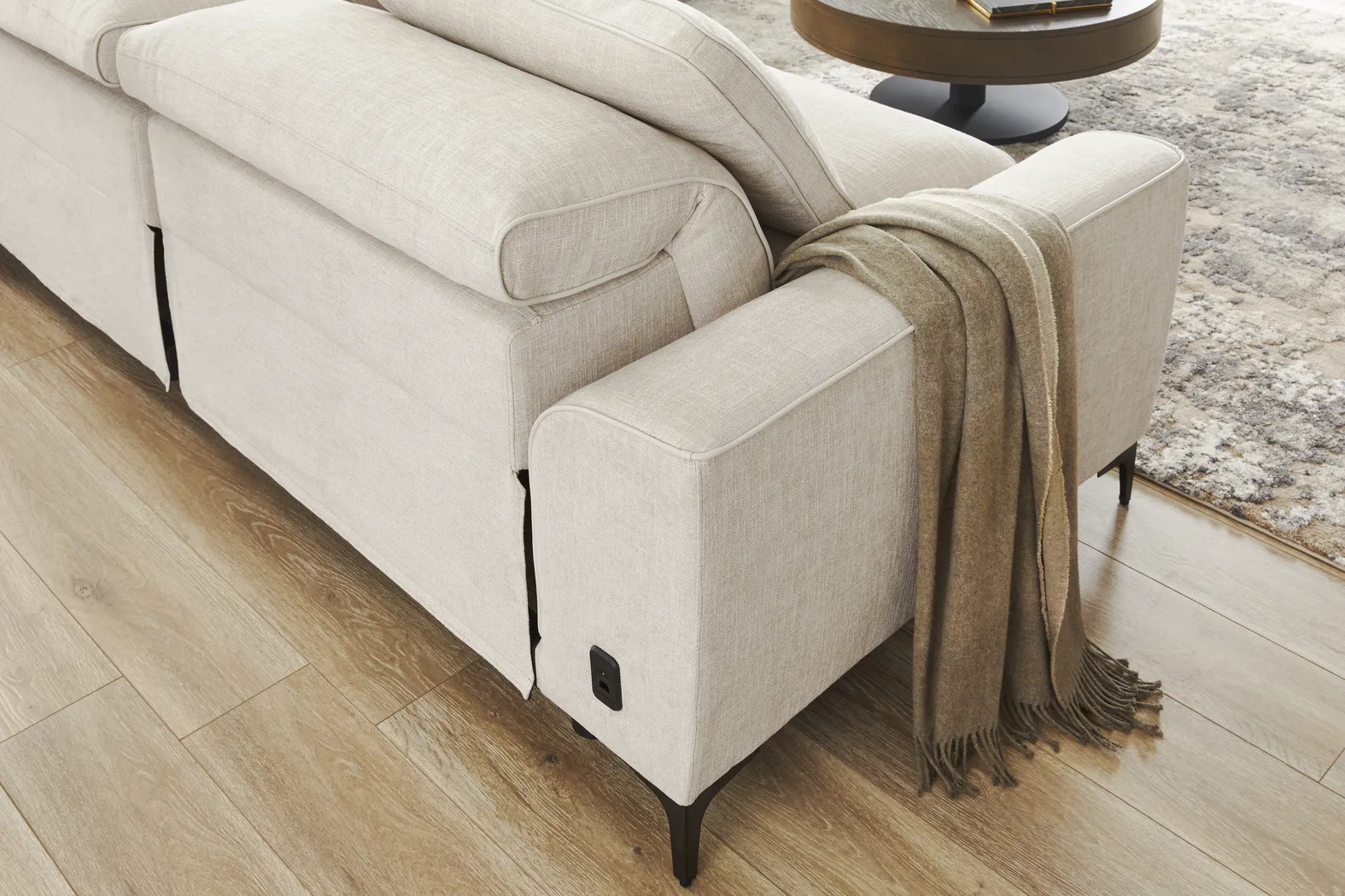 Aspen Sand 5 Pc Dual Power Reclining Sectional - Thumbnail - Image 3