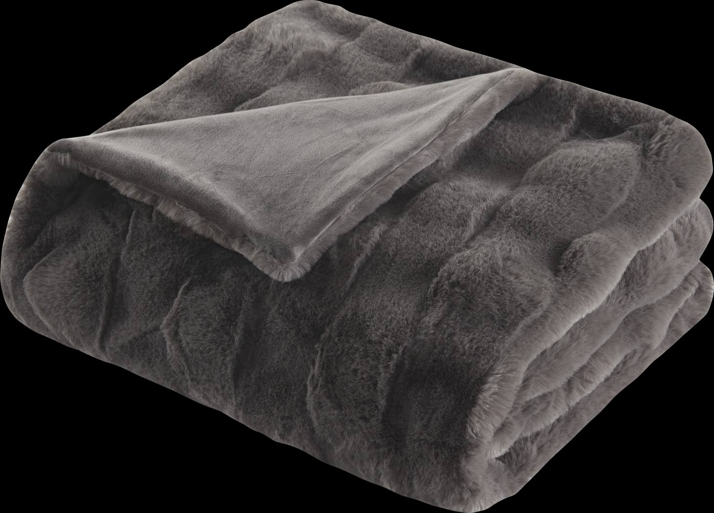 Aspermont Dark Gray Throw Blanket - Thumbnail - Image 7