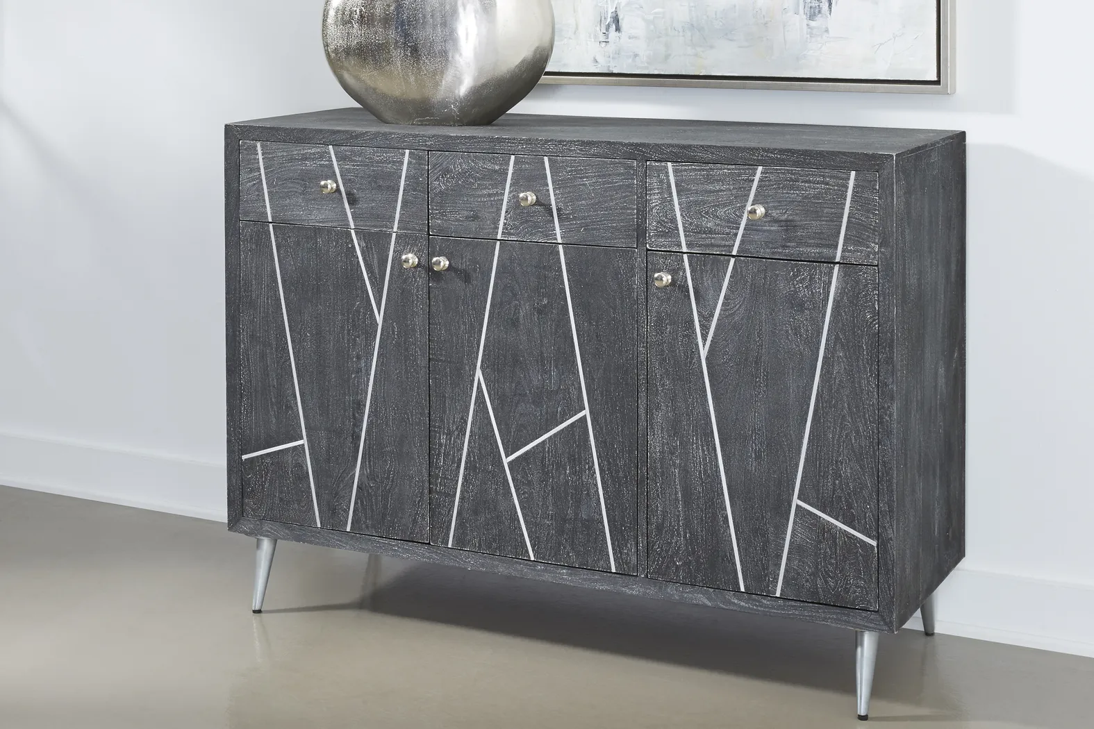 Asphite Gray Credenza - Image 5