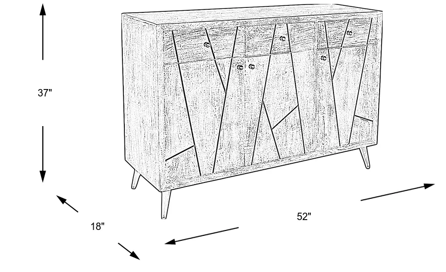 Dimension Image. Please refer to the Dimension Tab on this page for dimension details.
