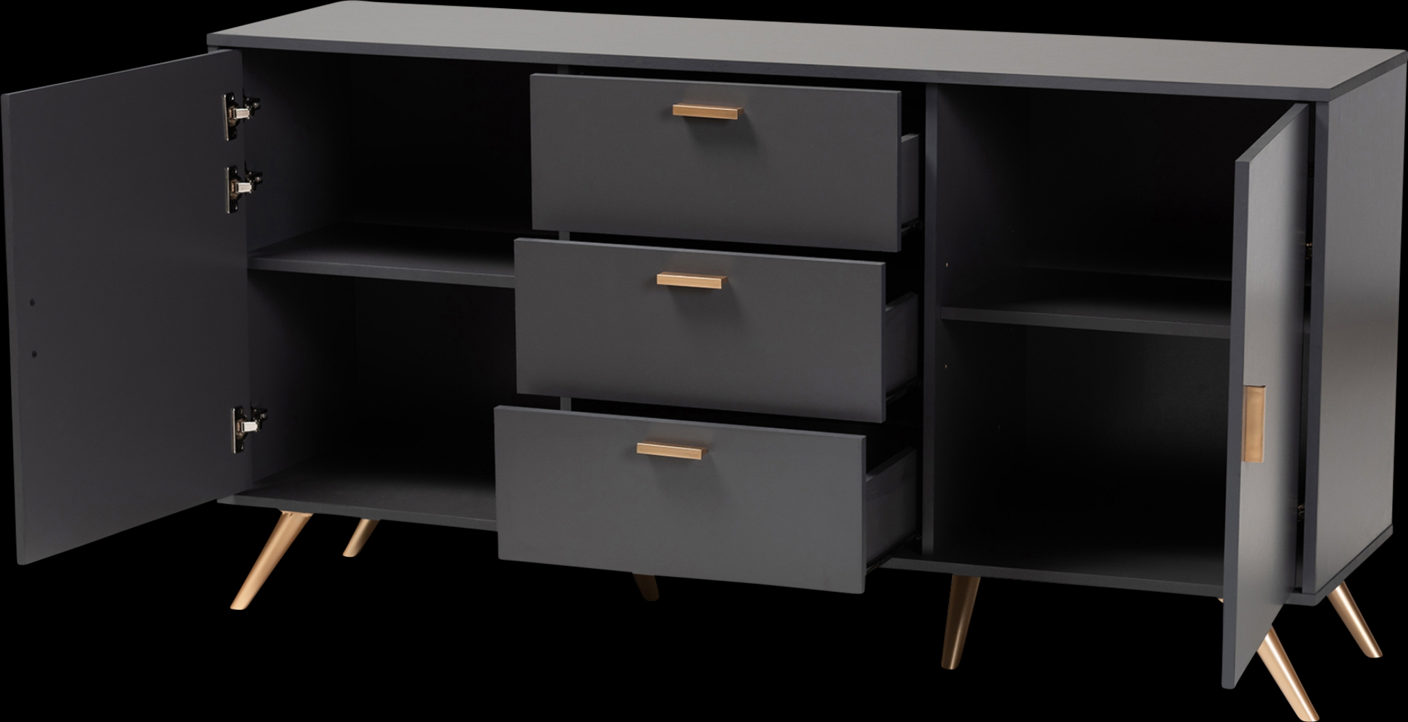 Aspinwall Dark Gray Sideboard - Thumbnail - Image 2