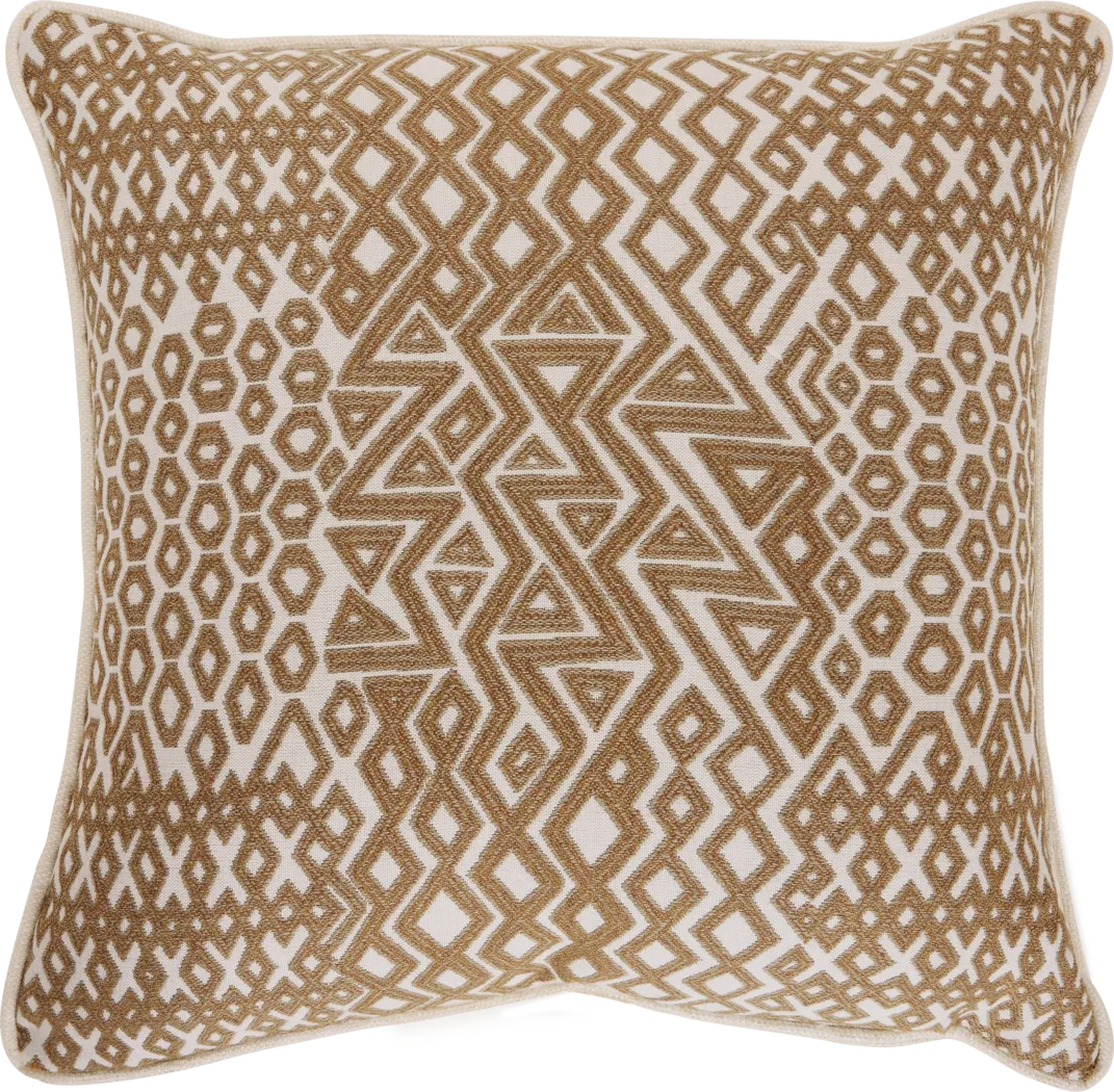 Assembly Cumin Caramel Indoor/Outdoor Accent Pillows, Set of Two - Thumbnail - Image 2